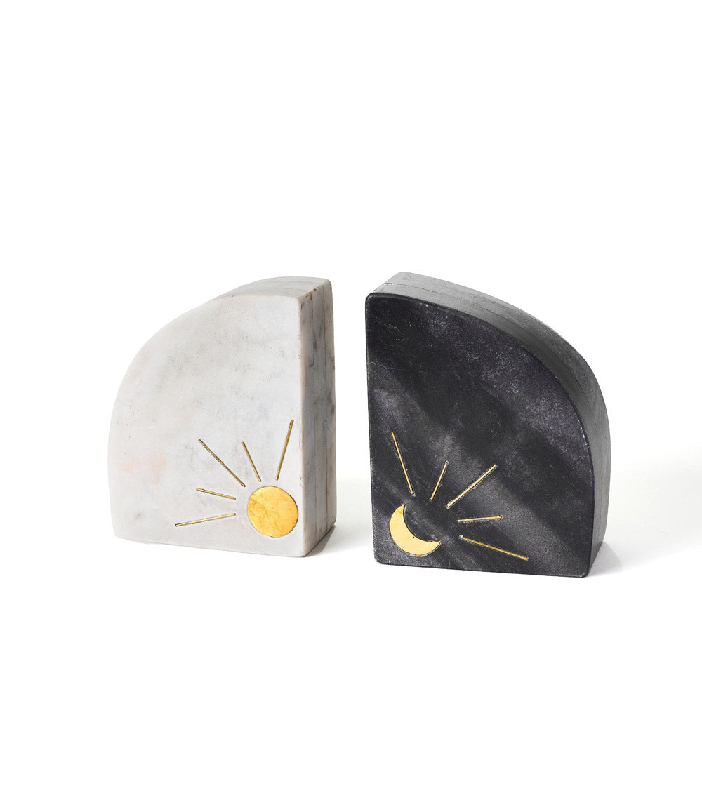 Celestial Balance Marble Bookends