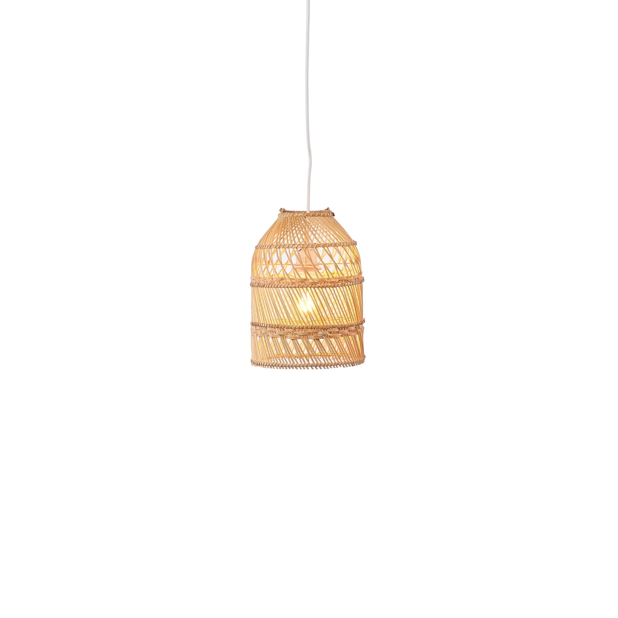 Small Bell Rattan Pendant Hanging Light Shade