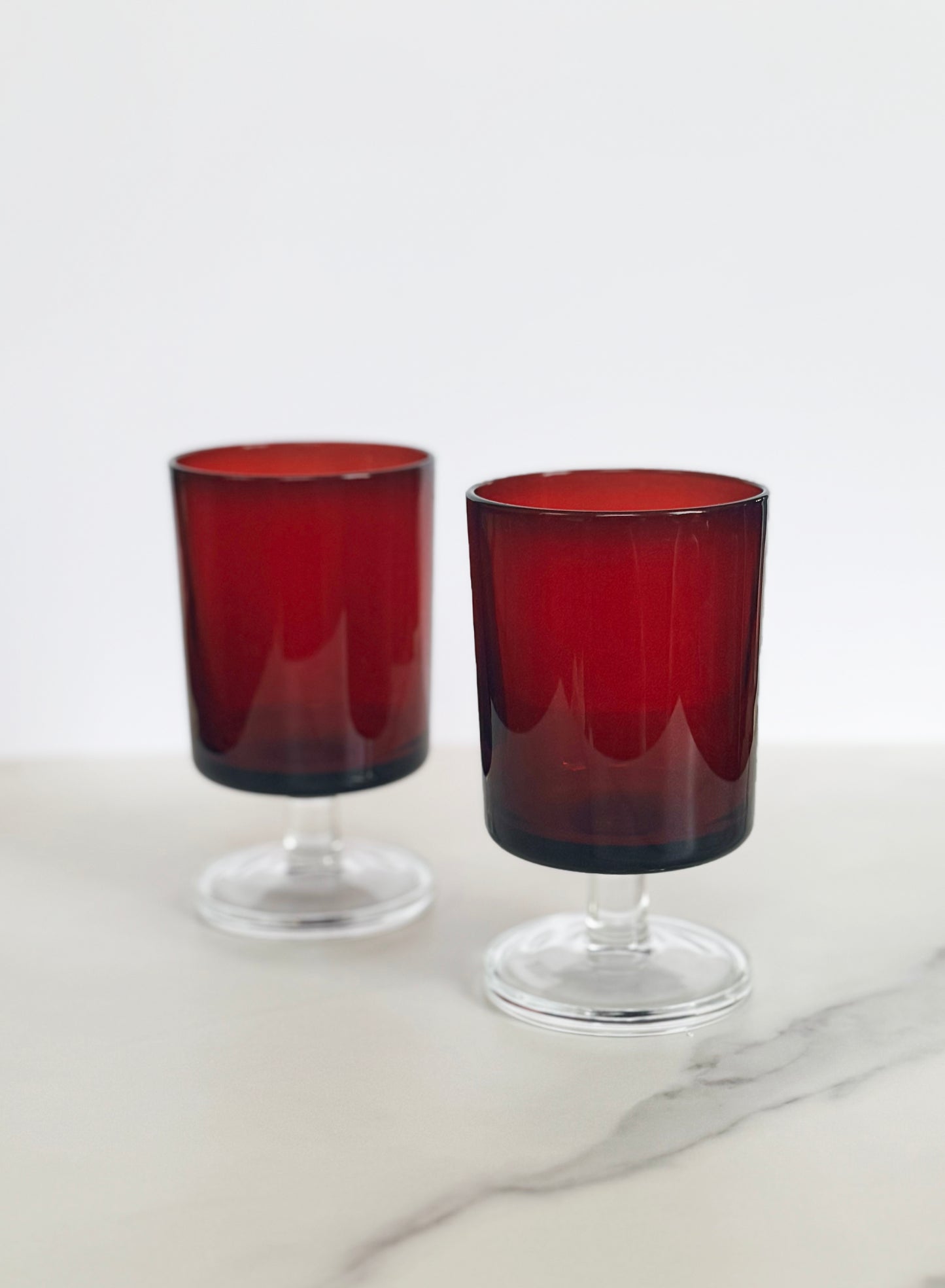 Ruby Wine Glasses - Set of 2