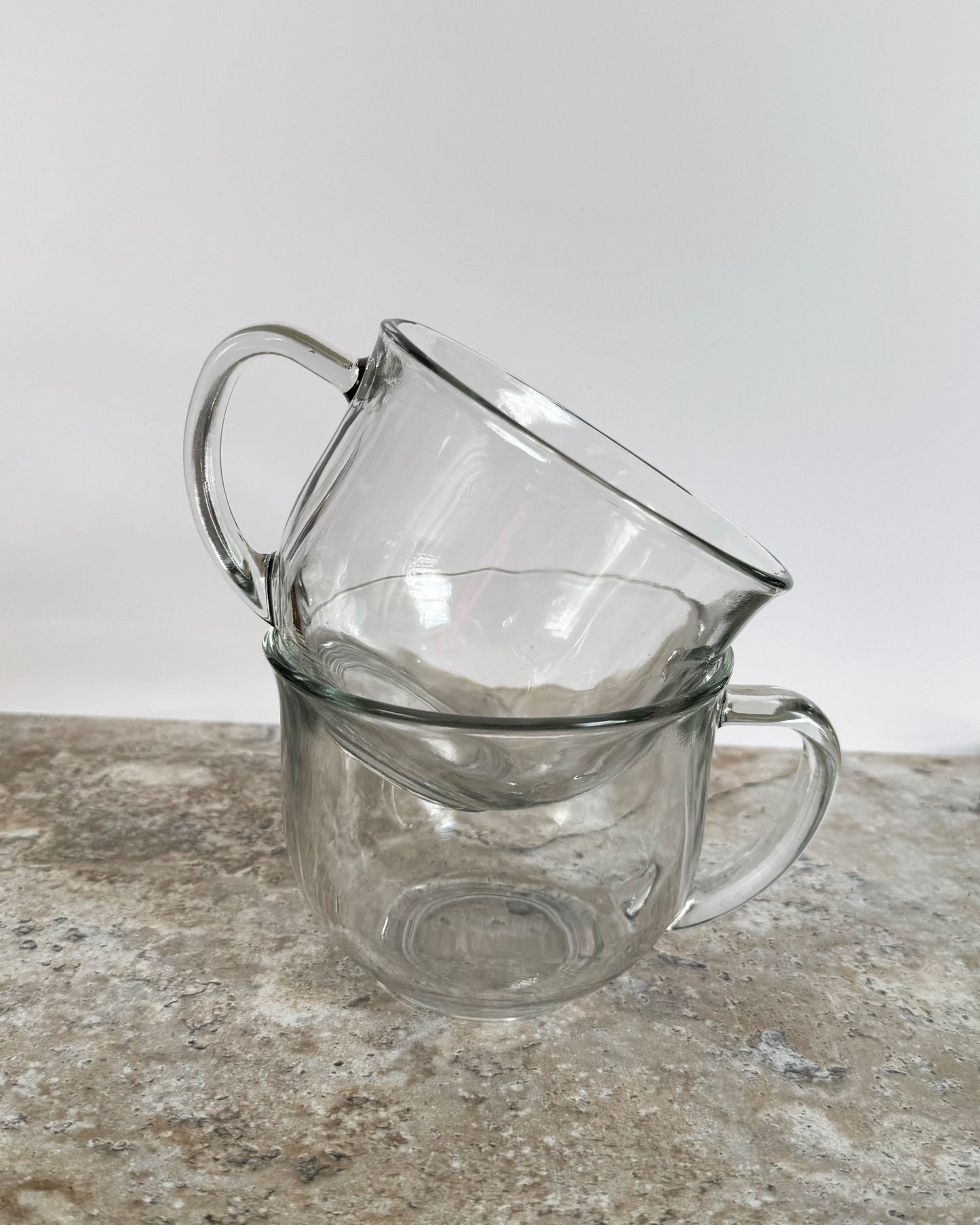 Large Clear Coffee Mug - Set of 2