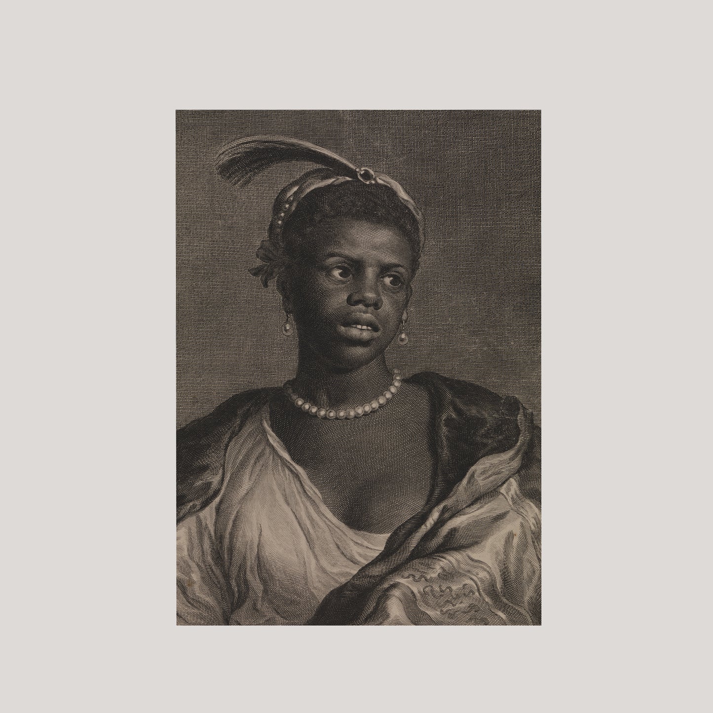 Portrait of an African Woman with Pearl Necklace Art Print
