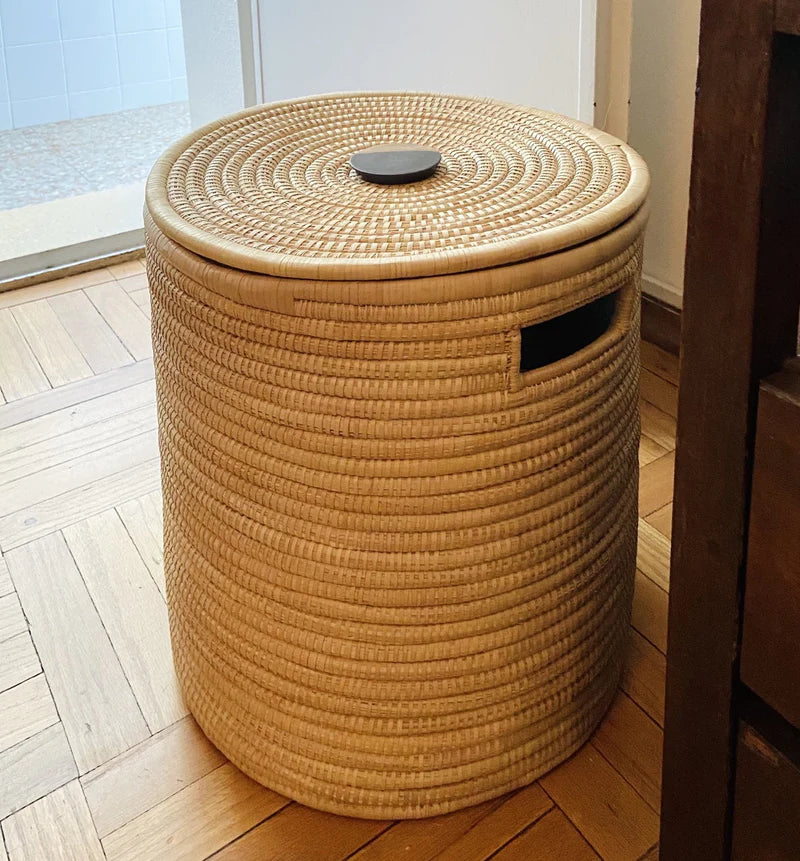 Handcrafted African Mulaza Palm Basket
