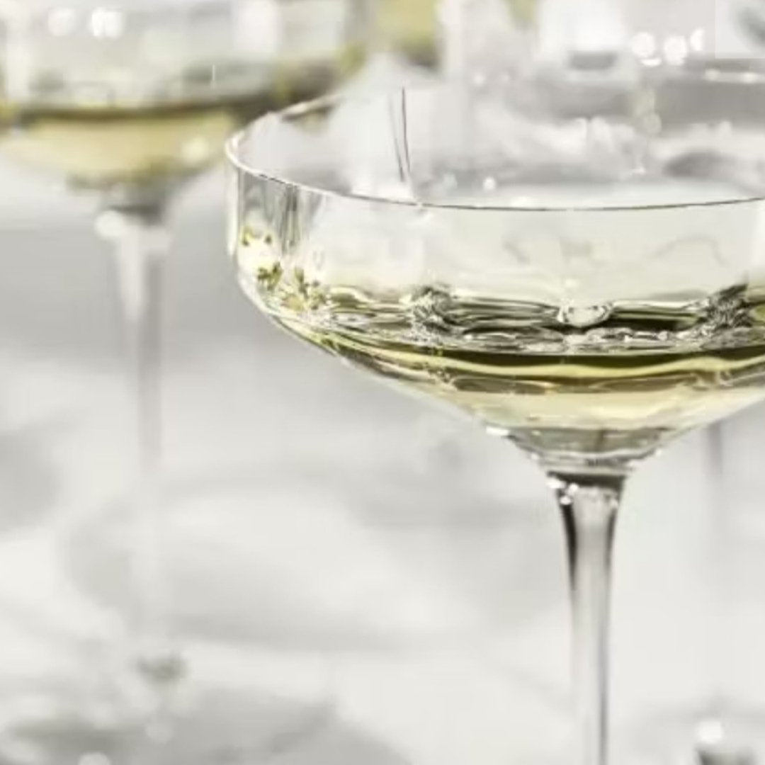 Modern Edge Angled Coupe Glasses - Set of 4