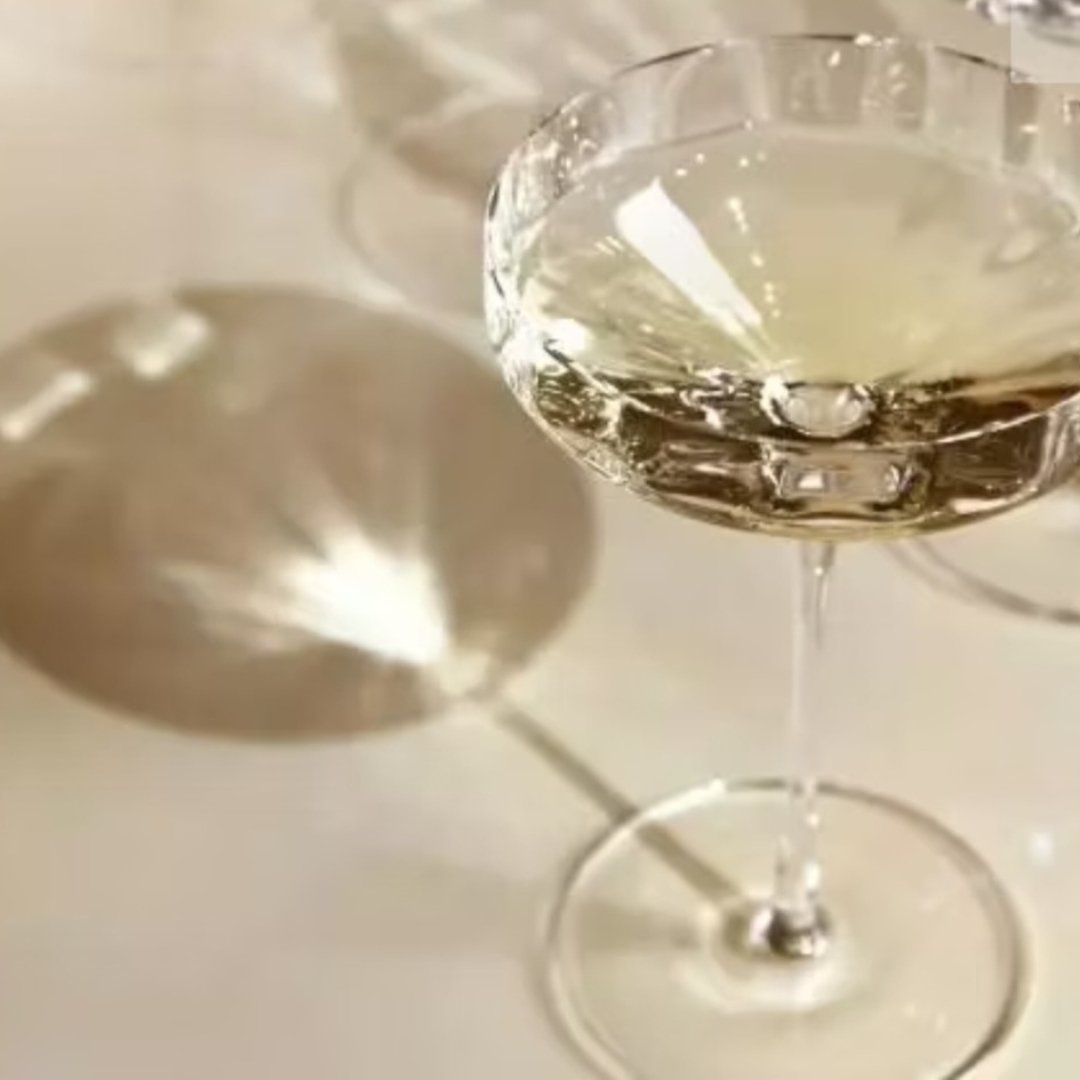Modern Edge Angled Coupe Glasses - Set of 4
