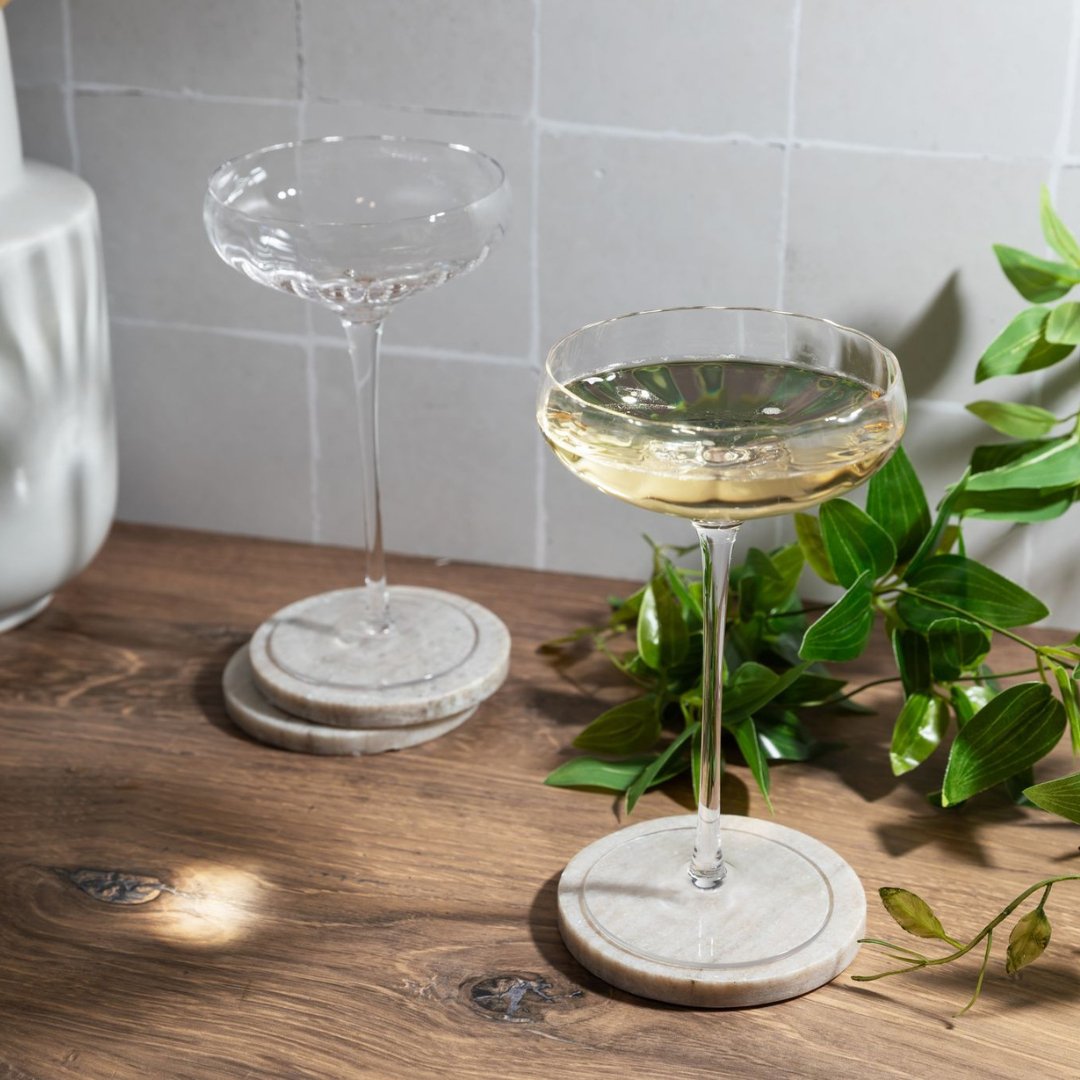 Modern Rounded Coupe Glasses - Set of 4