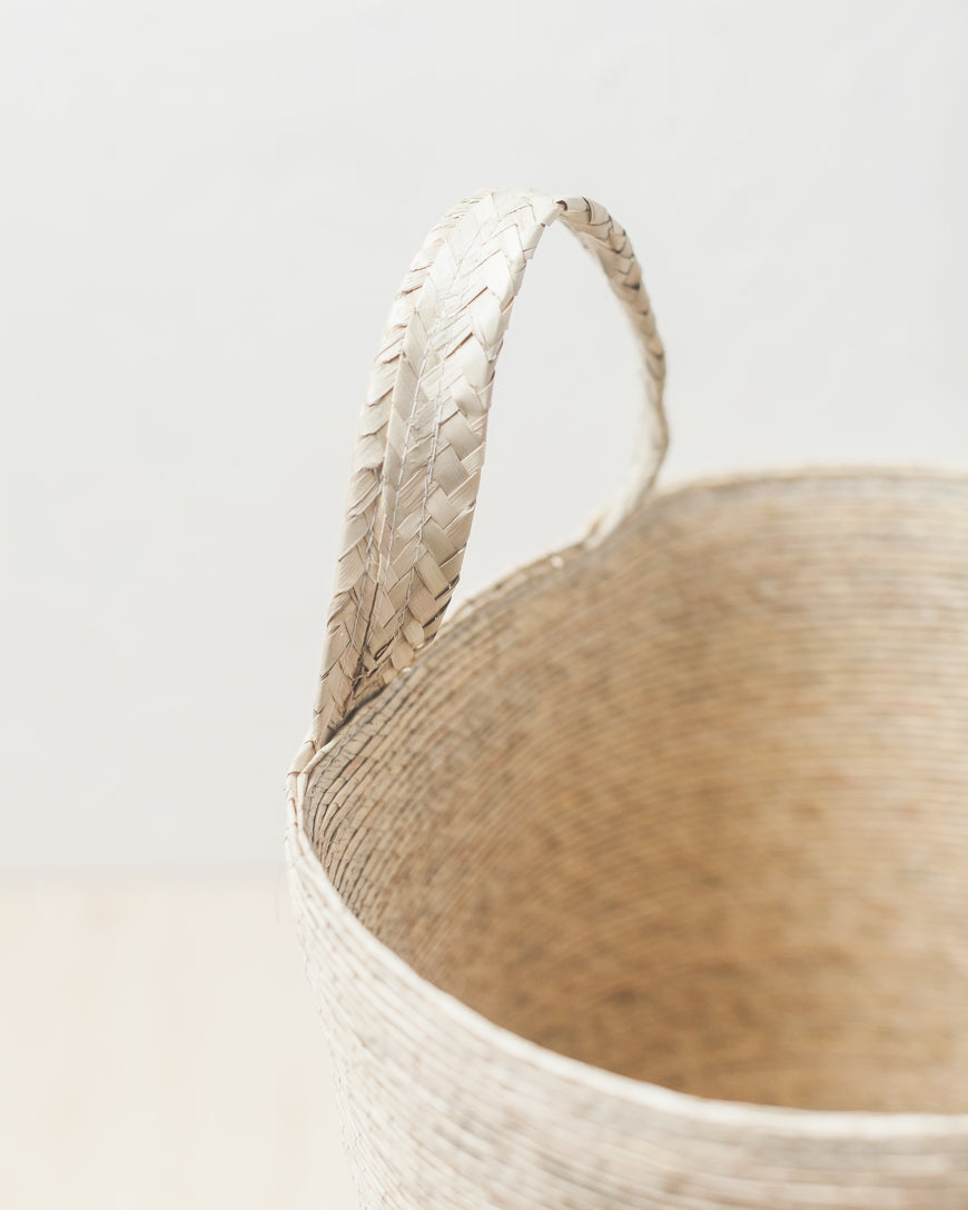Handwoven Color-Block Hanging Basket