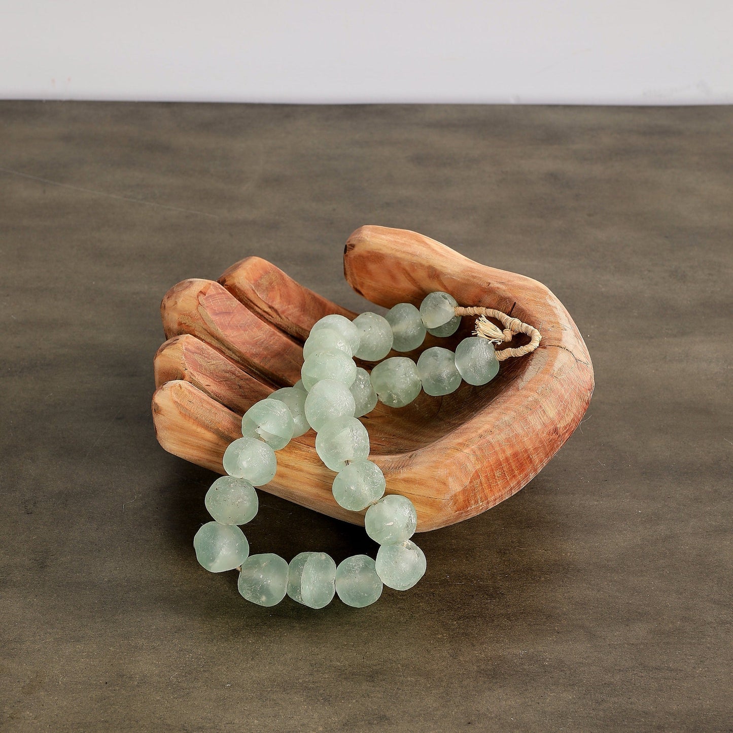 Sculpted Hand Eucalyptus Wood Bowl
