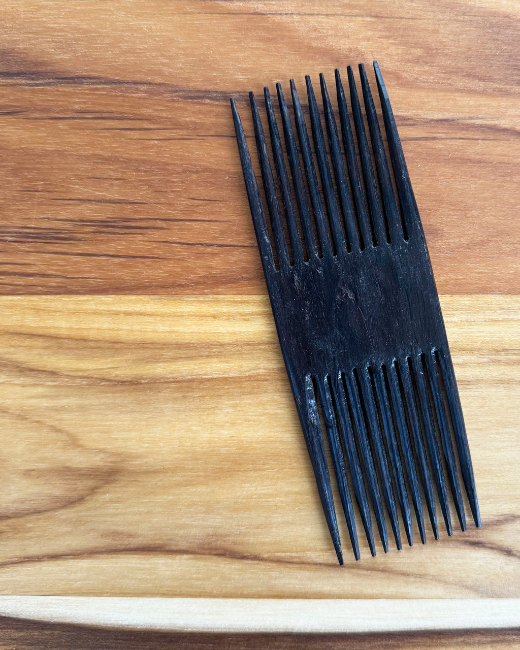 Ebony Carved Comb Pick