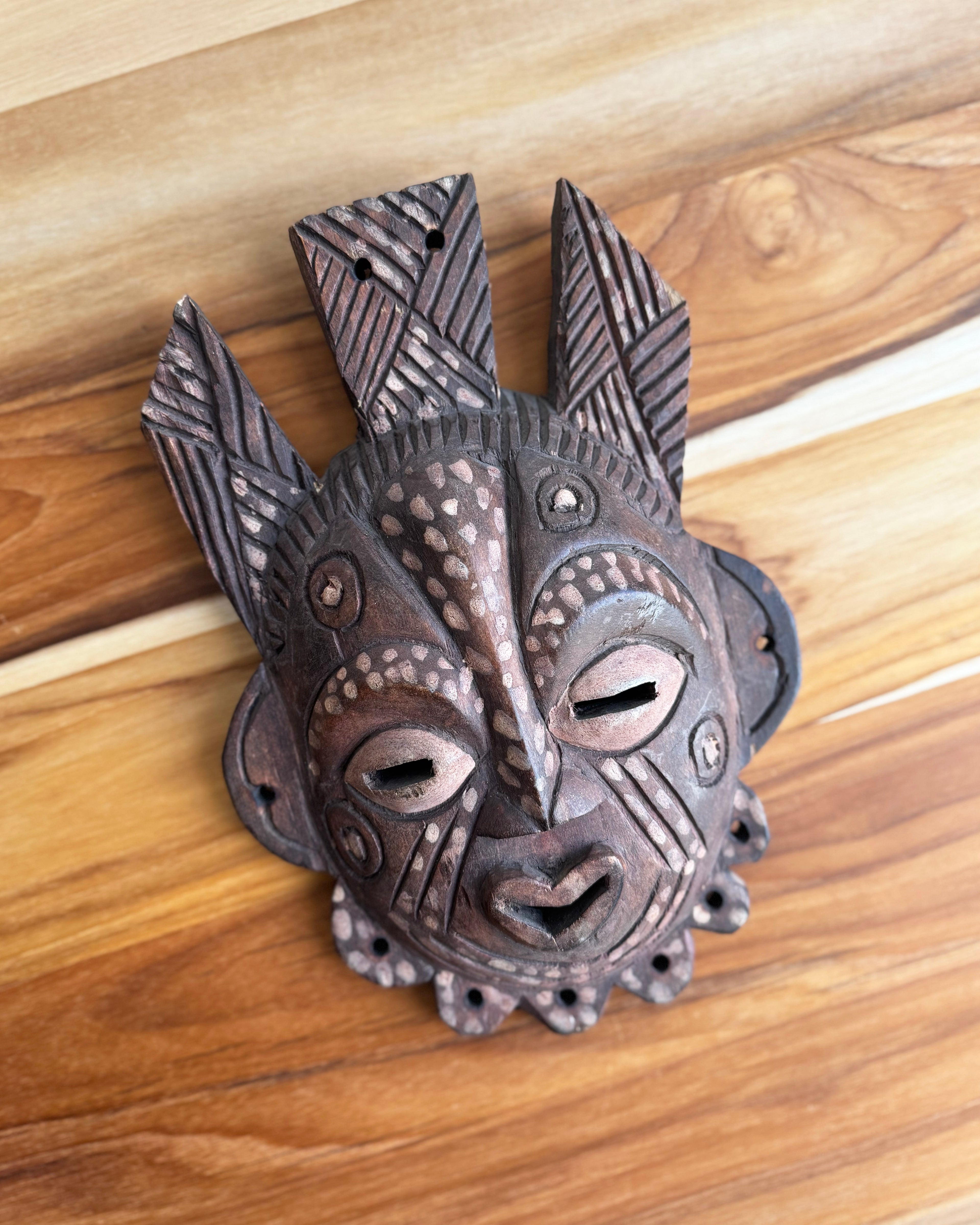 Small Brown African Mask