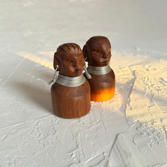 African Salt and Pepper Shakers