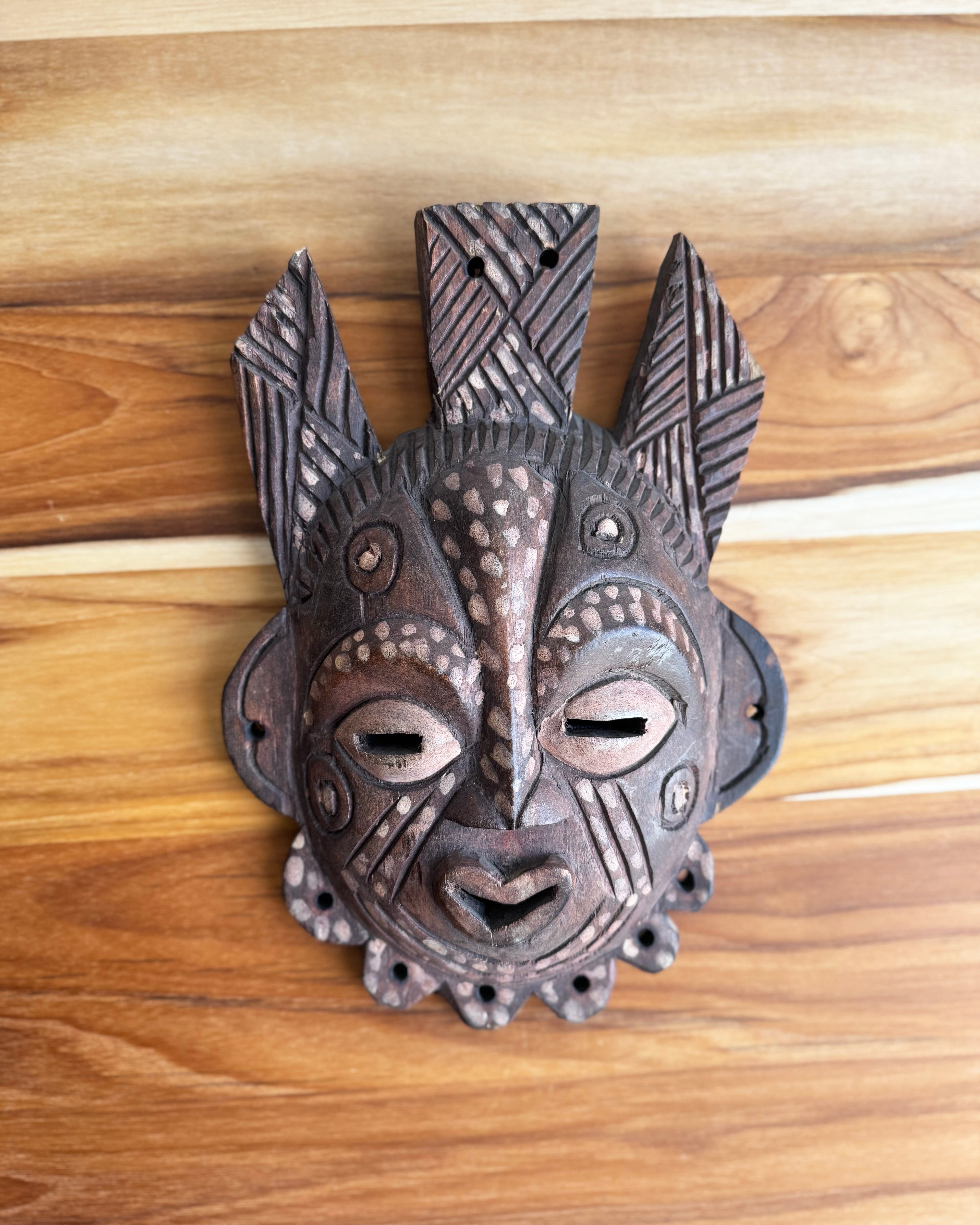 Small Brown African Mask