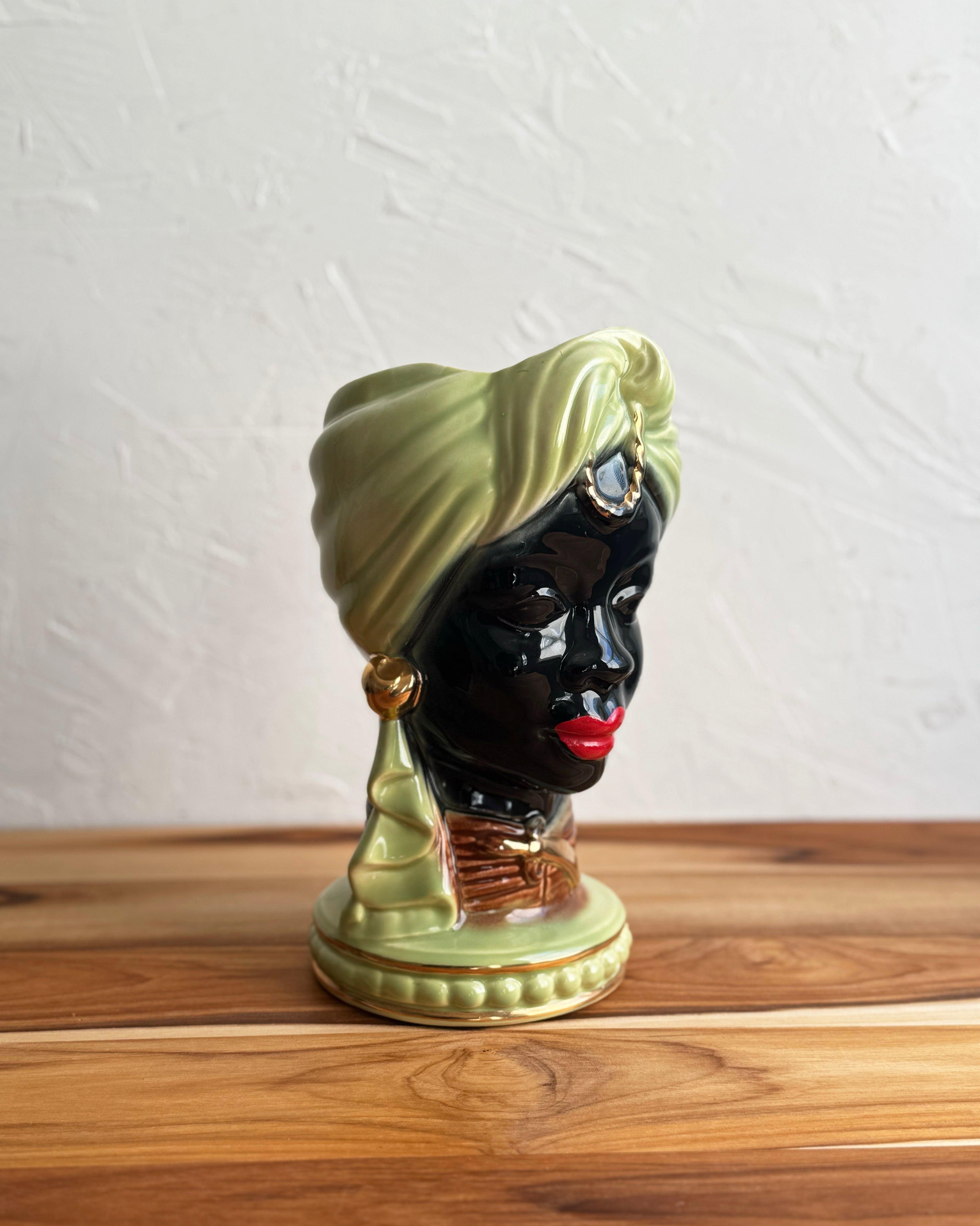 Vintage Blackamoor African Queen Planter