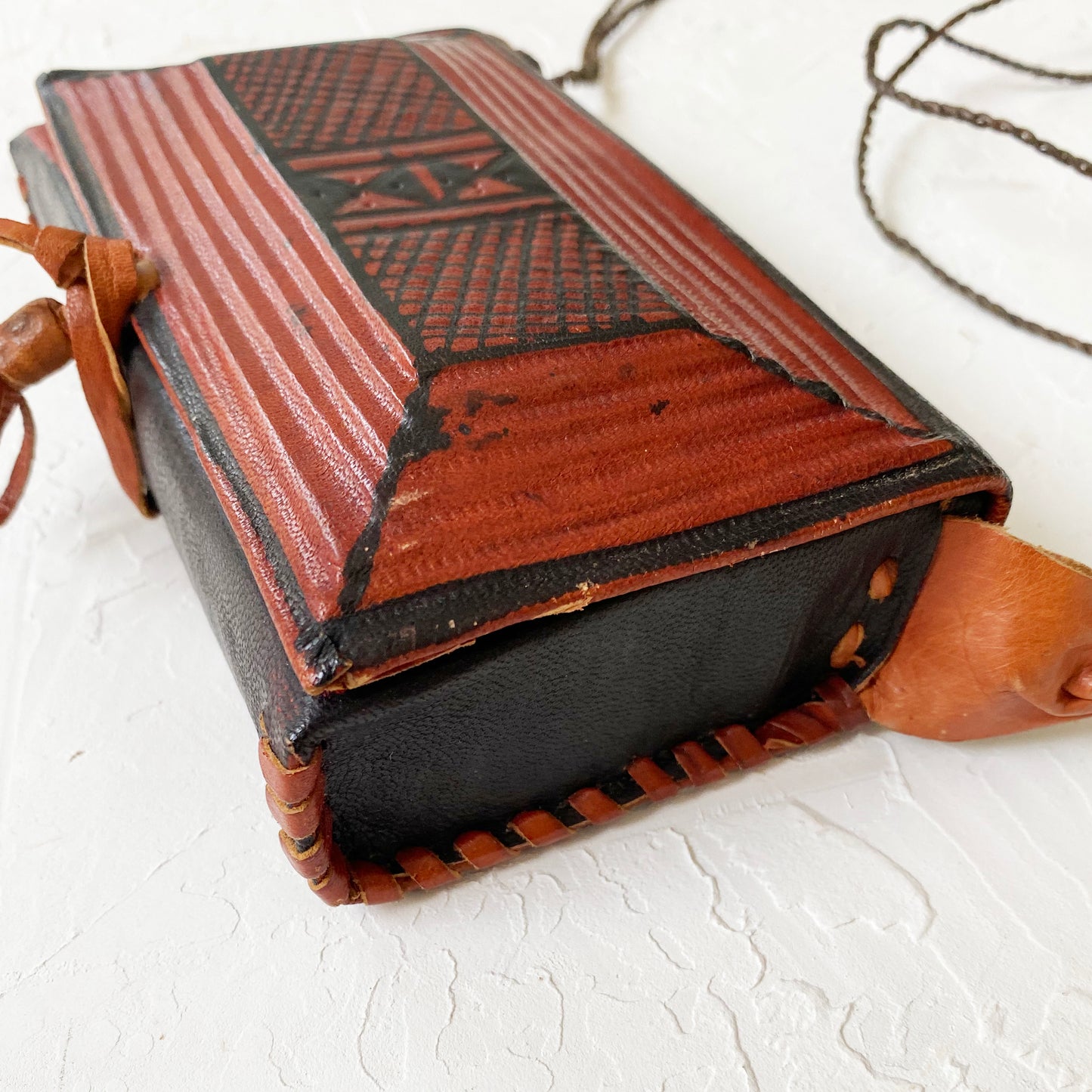 Tribal Leather Purse Decor