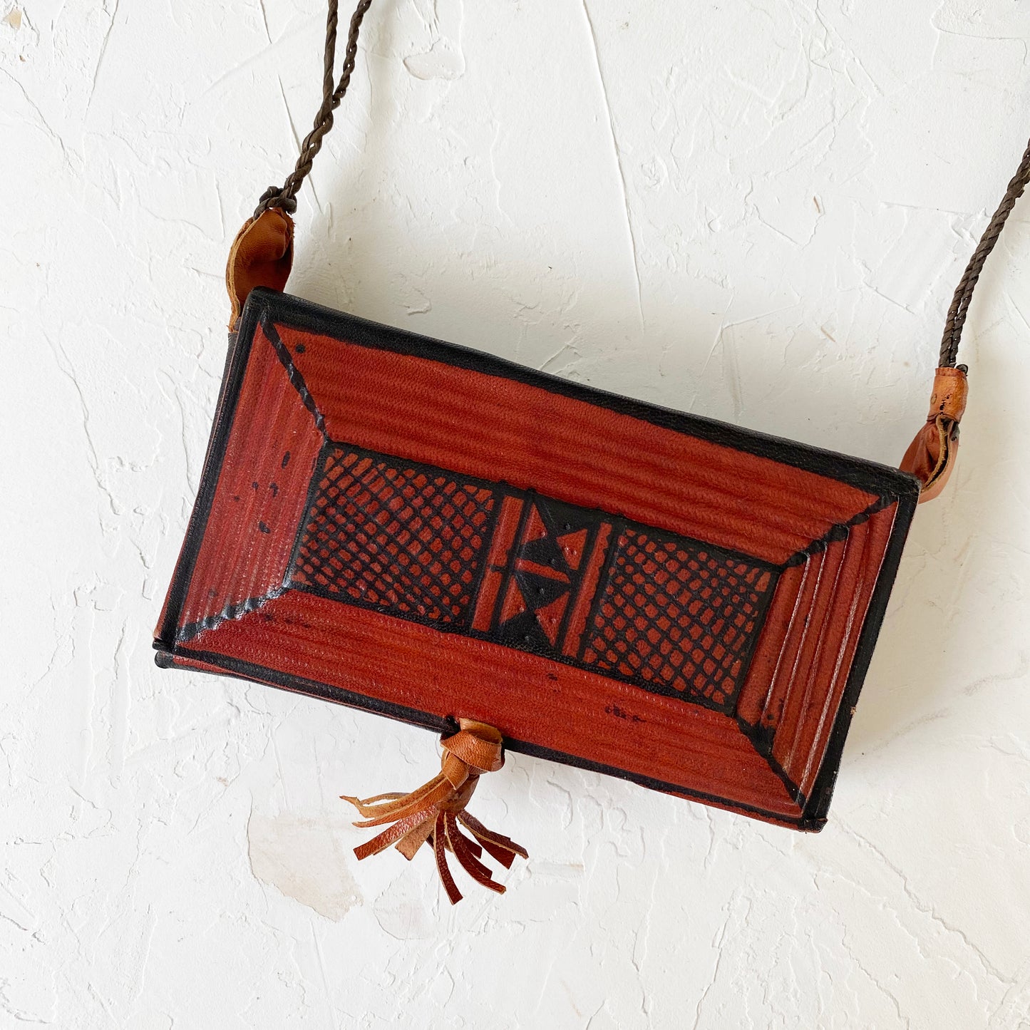 Tribal Leather Purse Decor