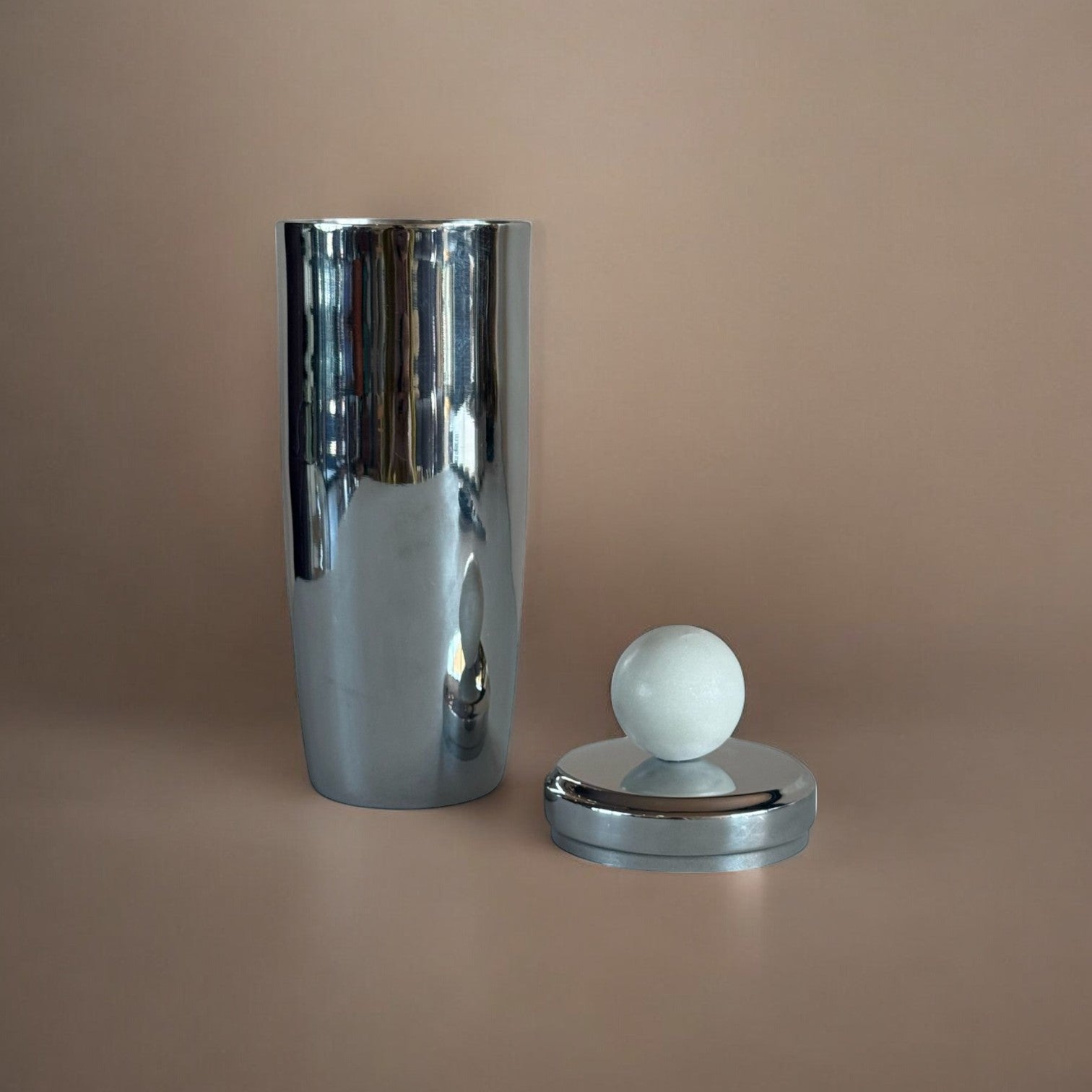 Stainless Steel & Marble Cocktail Shaker
