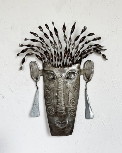 Tribal Mask Metal Wall Art