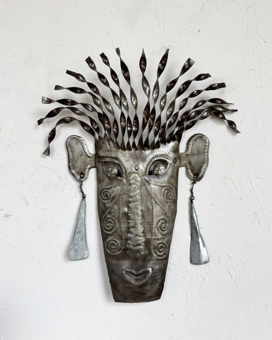 Tribal Mask Metal Wall Art