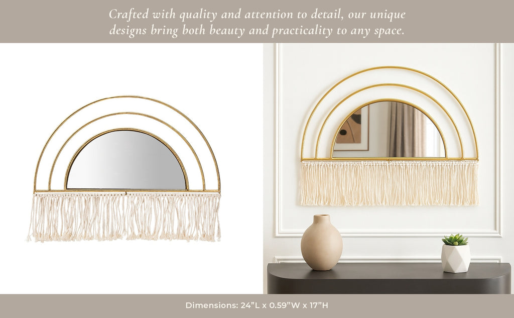 Comparison of two wall mirrors with decorative frames on a neutral background