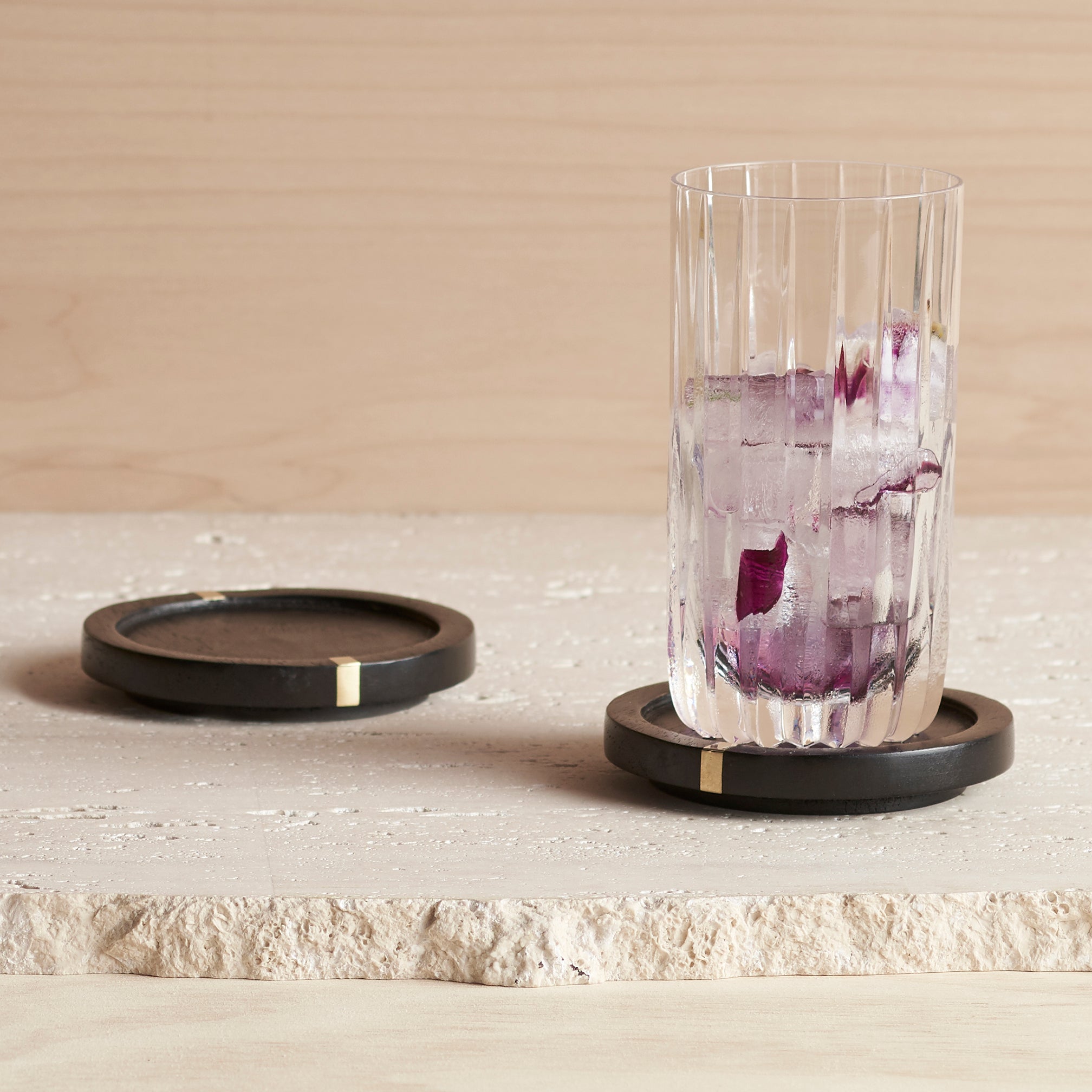 Mango Wood Ebony Coasters - Set of 4