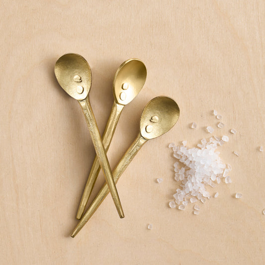 Hand-Forge Brass Mini Spoons - Set of 3