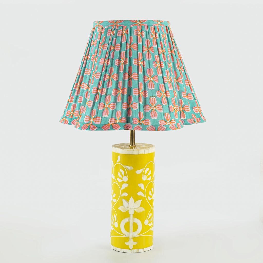 Teal & Pink Scallop Lampshade