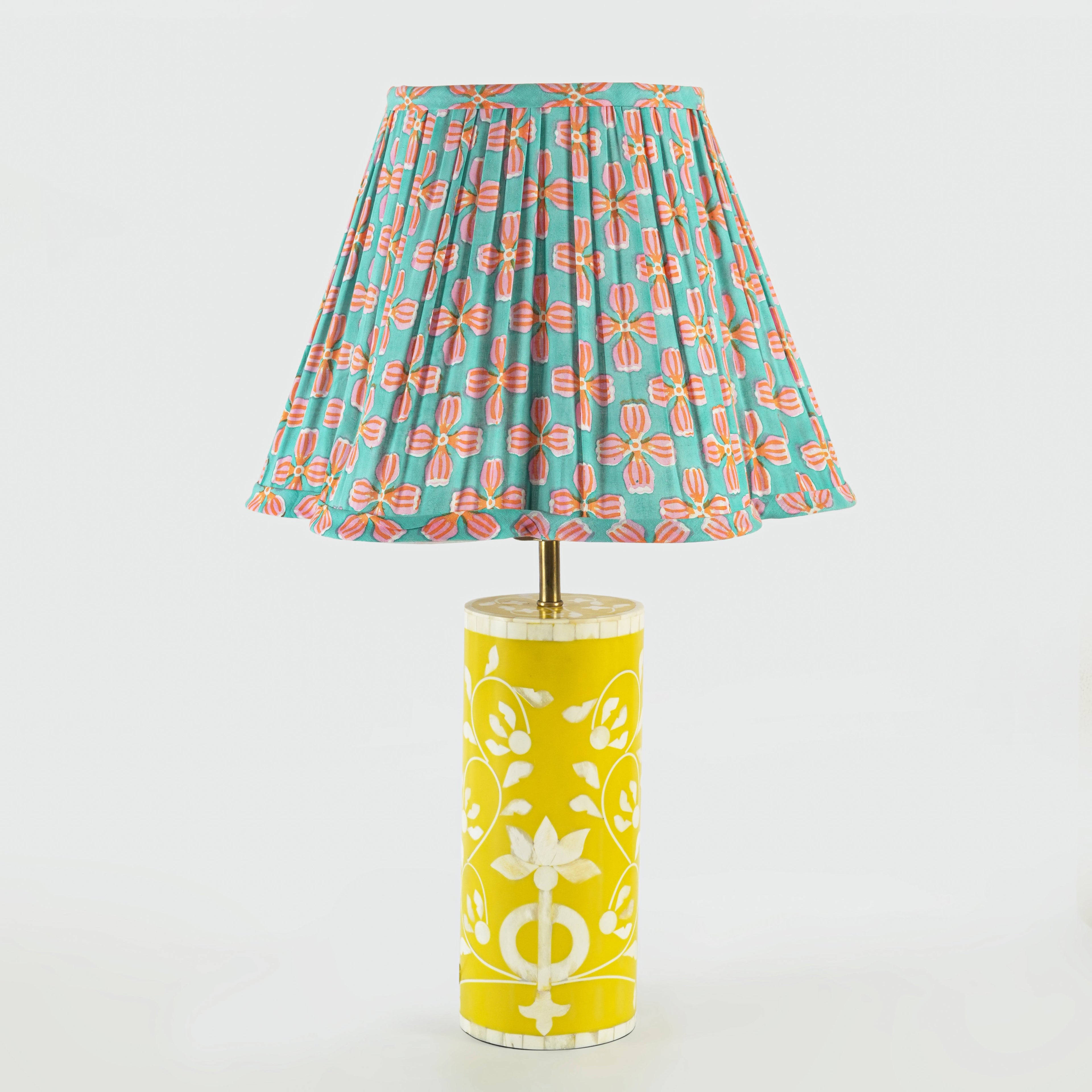 Teal & Pink Scallop Lampshade