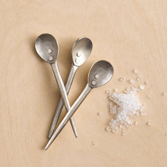 Hand-Forge Pewter Mini Spoons - Set of 3