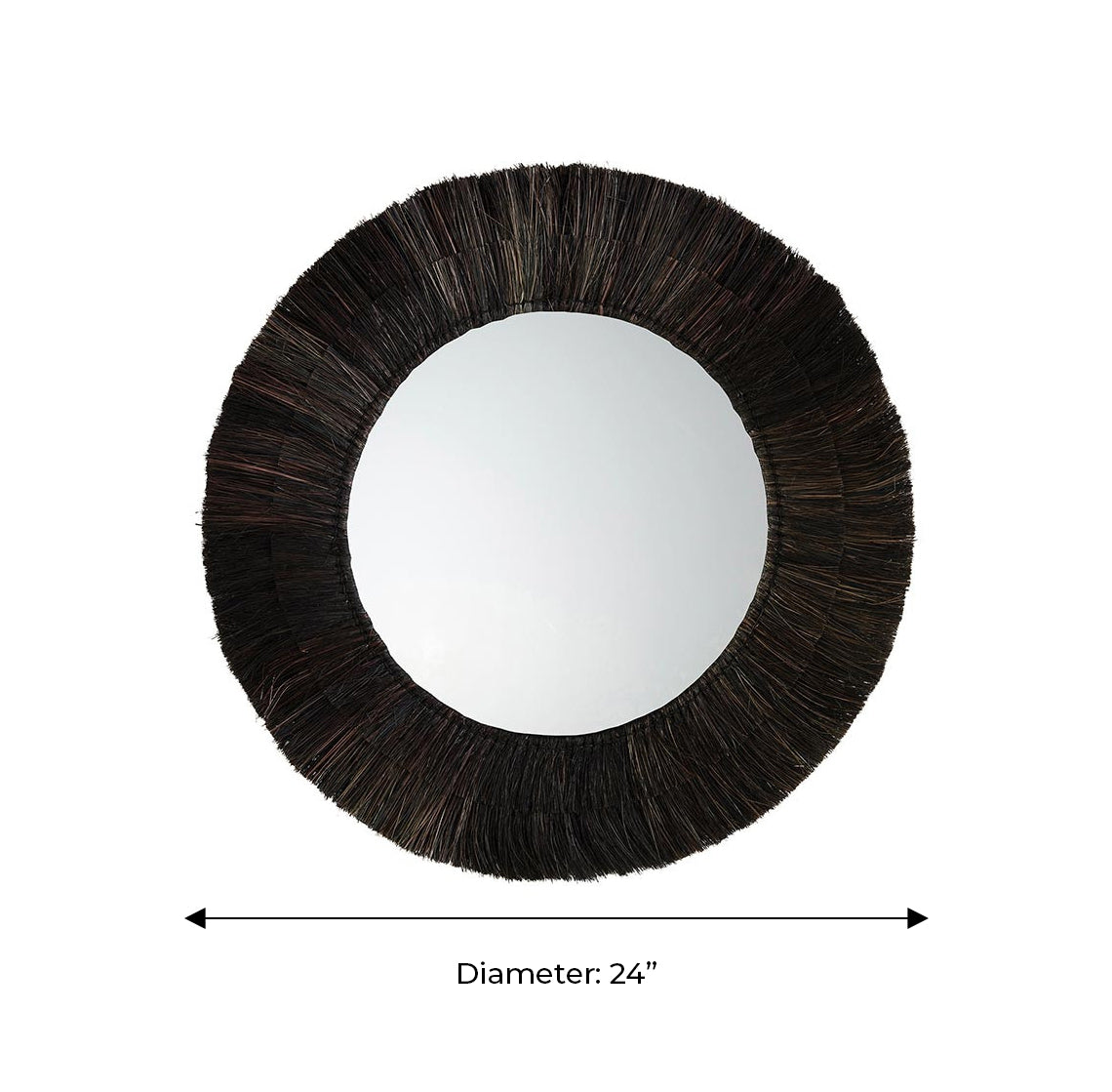 Black Fringe Wall Mirror