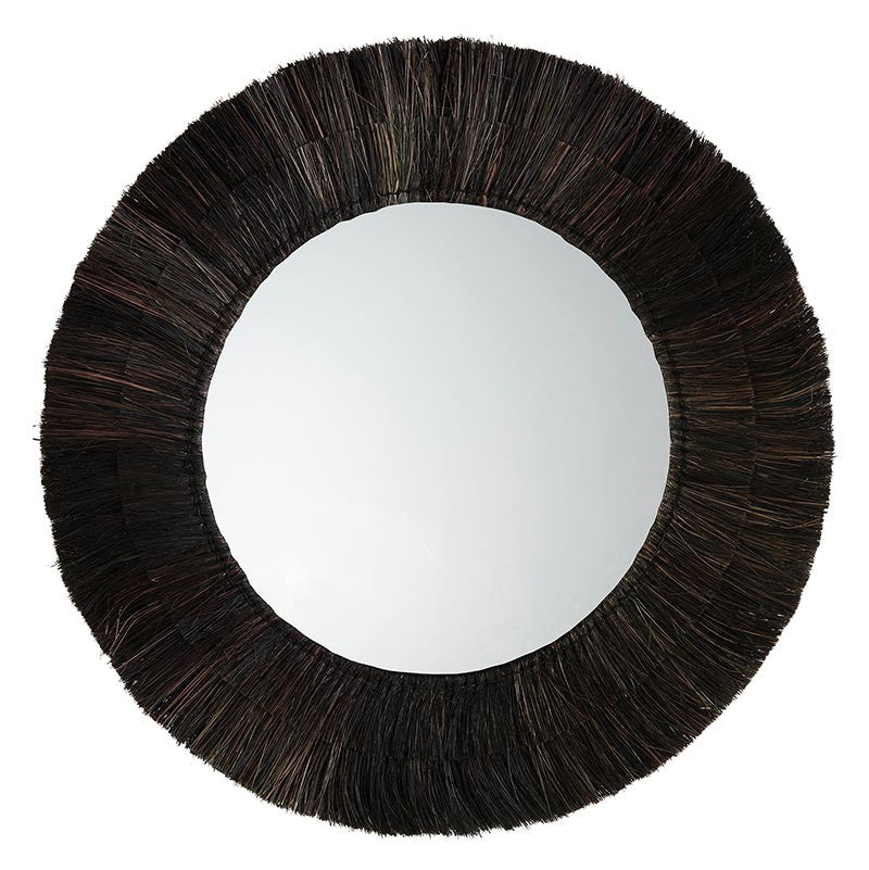 Black Fringe Wall Mirror