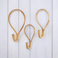 Cane Wall Hooks - Set of 3