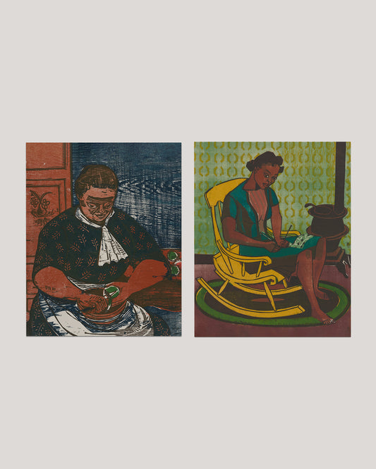 Domestic Americana Art Prints - Set of 2