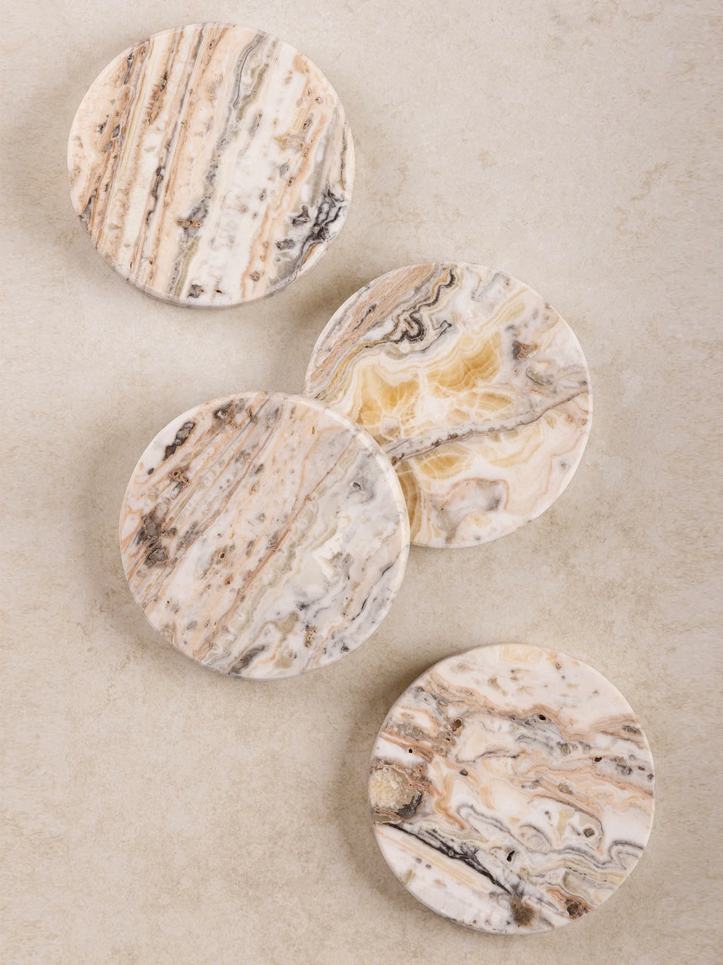 Travertine Onyx Marble Coasters