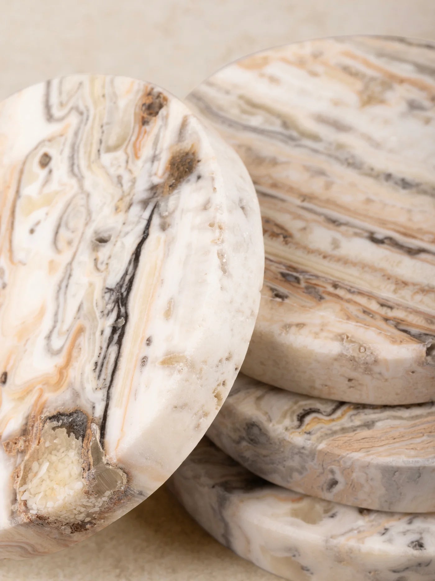 Travertine Onyx Marble Coasters