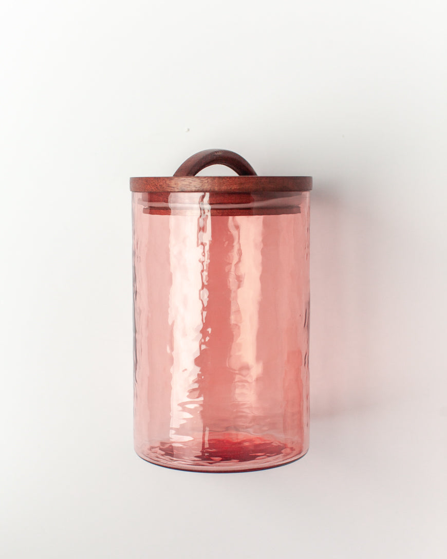 Textured Glass Canister