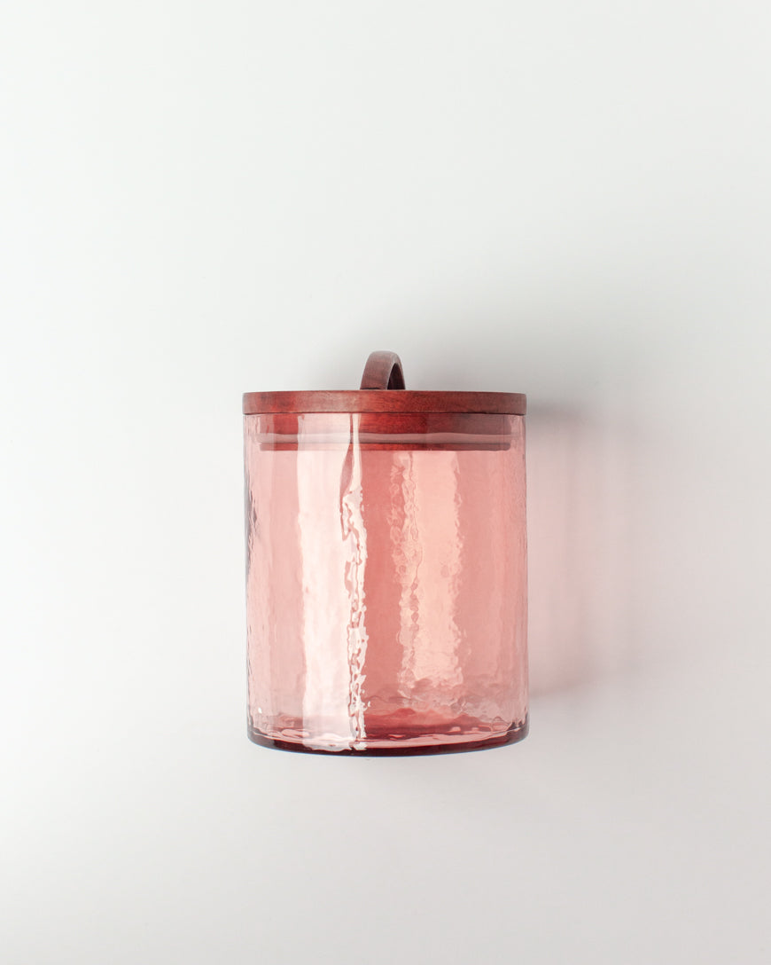 Textured Glass Canister