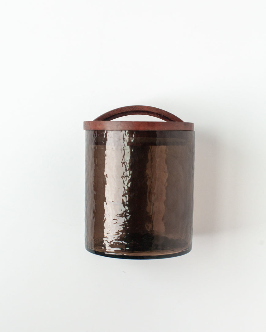 Textured Glass Canister