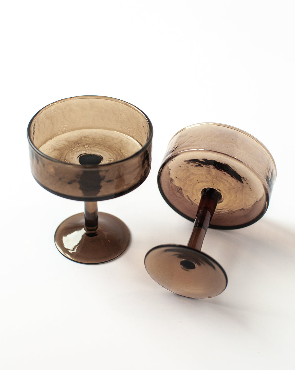Handblown Hammered Coupe Cocktail Glass - Set of 2