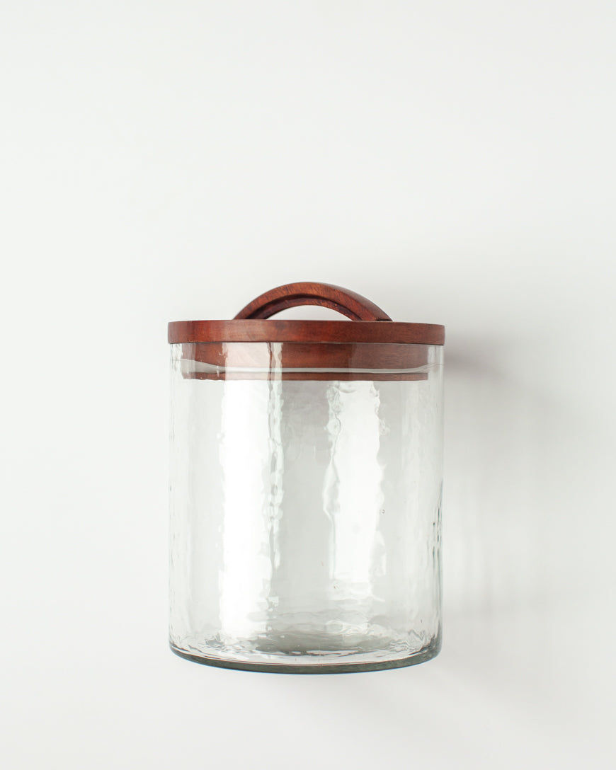 Textured Glass Canister