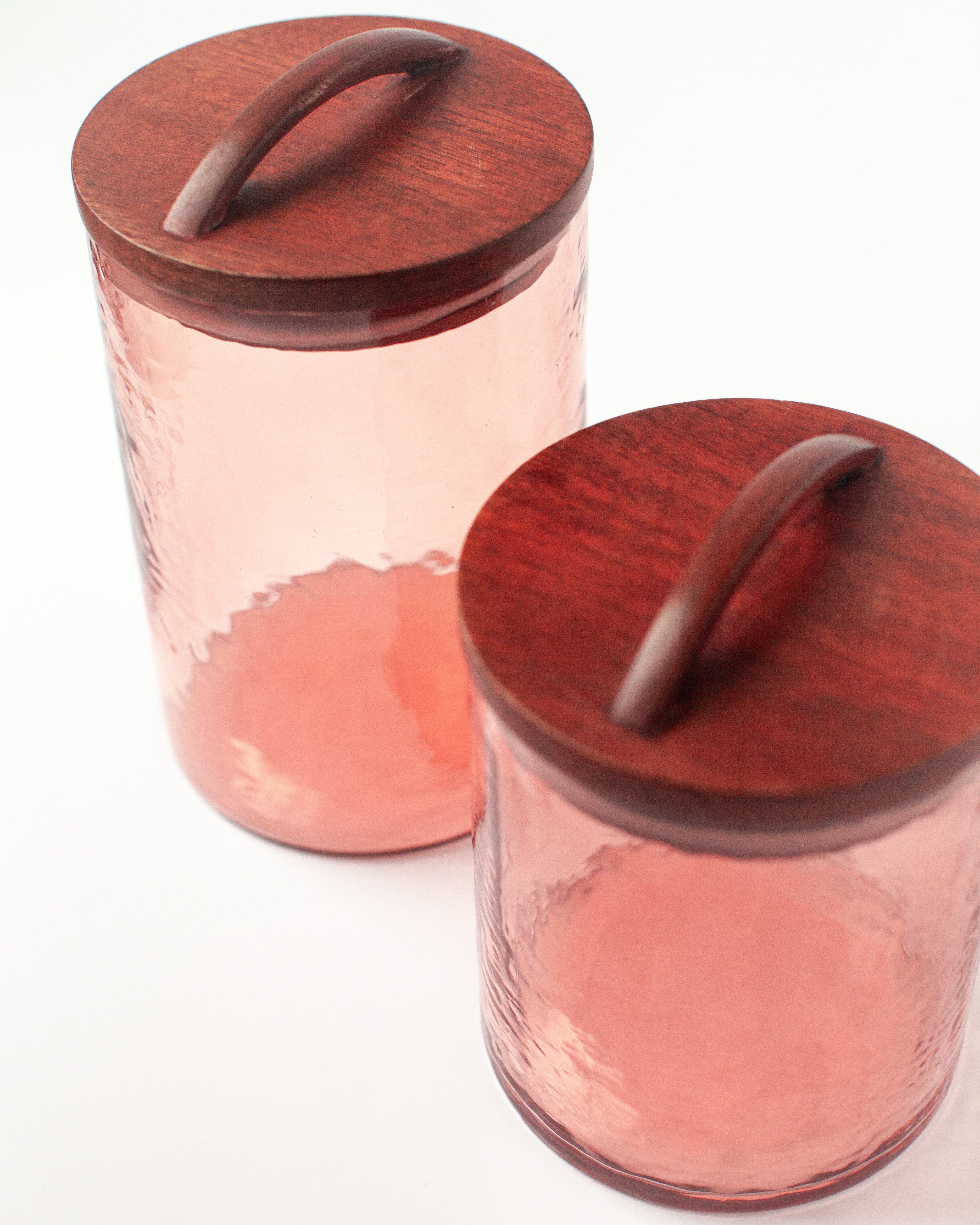 Textured Glass Canister