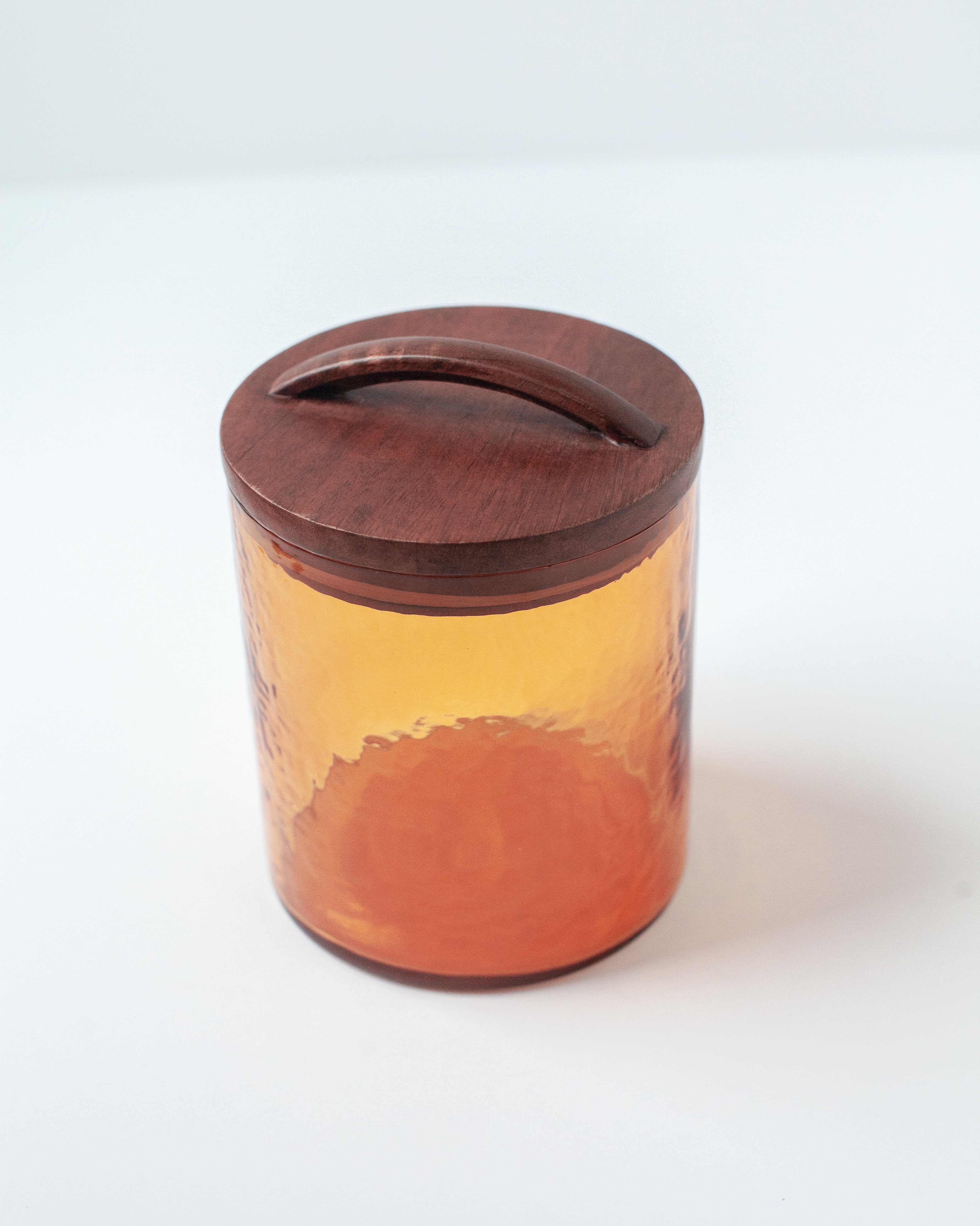 Textured Glass Canister
