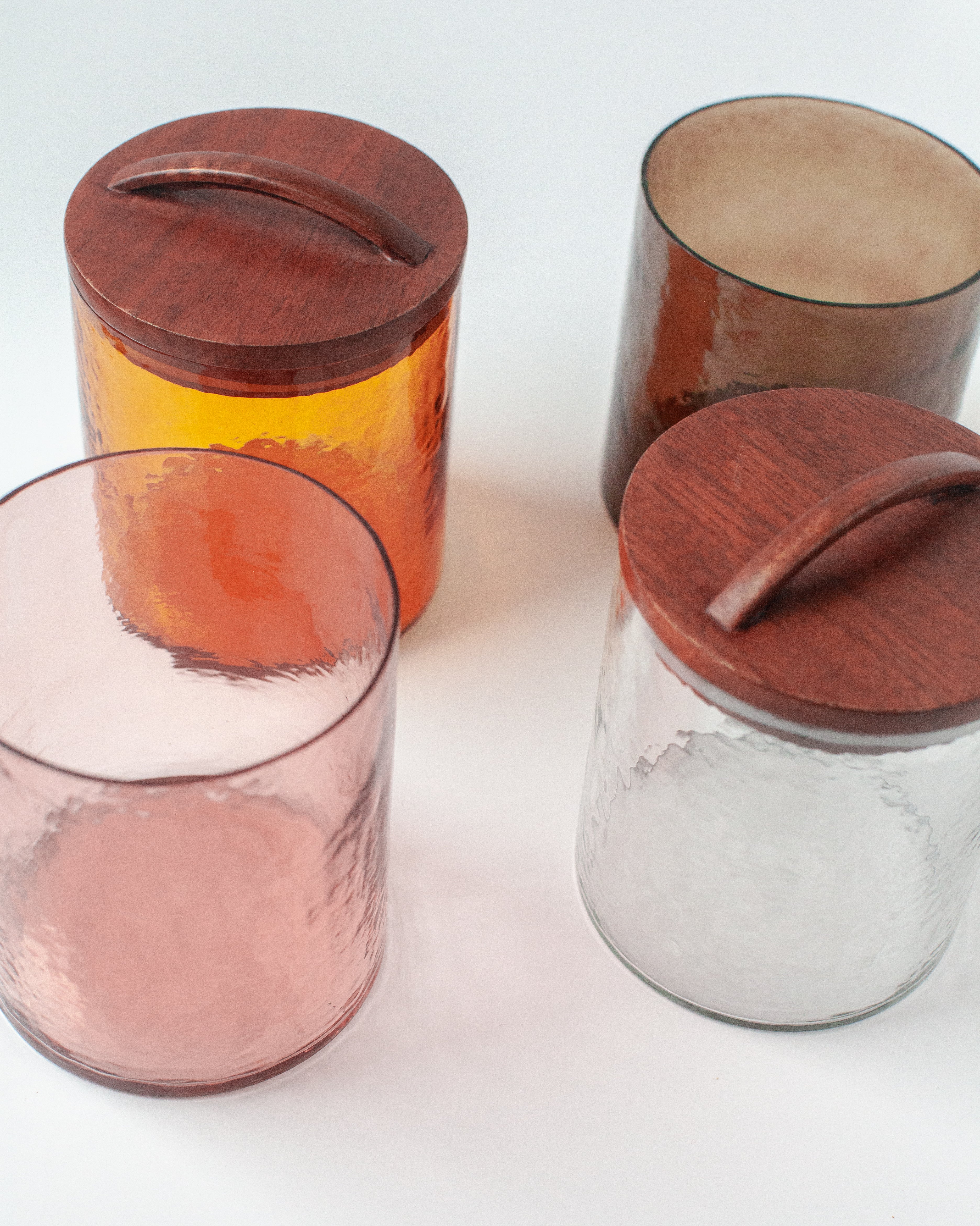 Textured Glass Canister