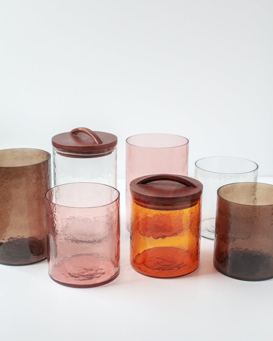 Textured Glass Canister