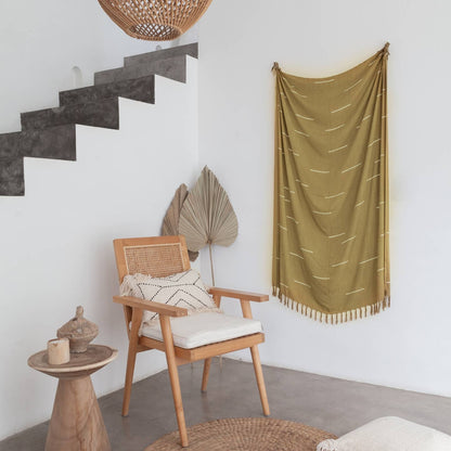 Minimalist Lines Tapestry - Gold