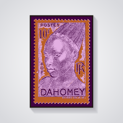 Dahomey Vintage Stamp Art Print