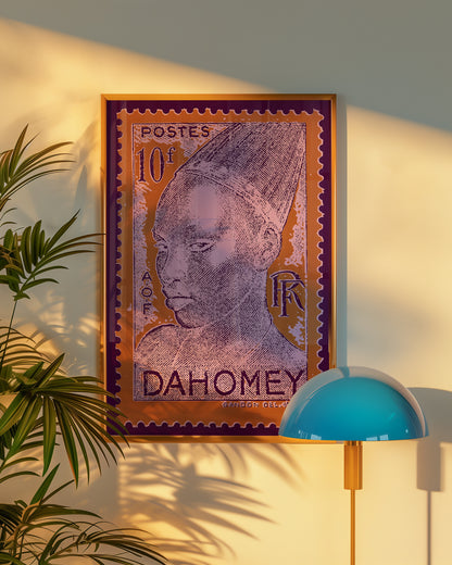 Dahomey Vintage Stamp Art Print