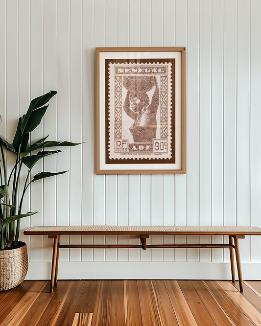 Senegal Vintage Stamp Art Print