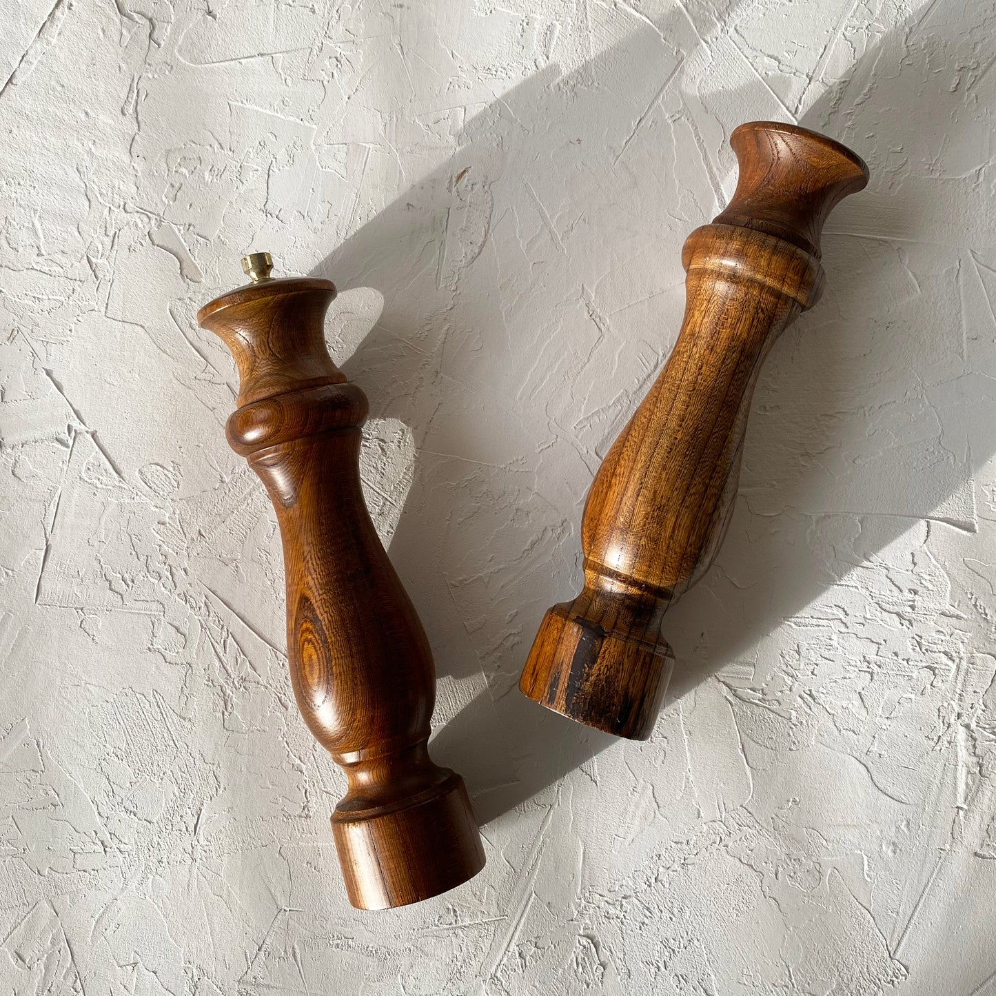 Tall Wooden Salt & Pepper Shakers