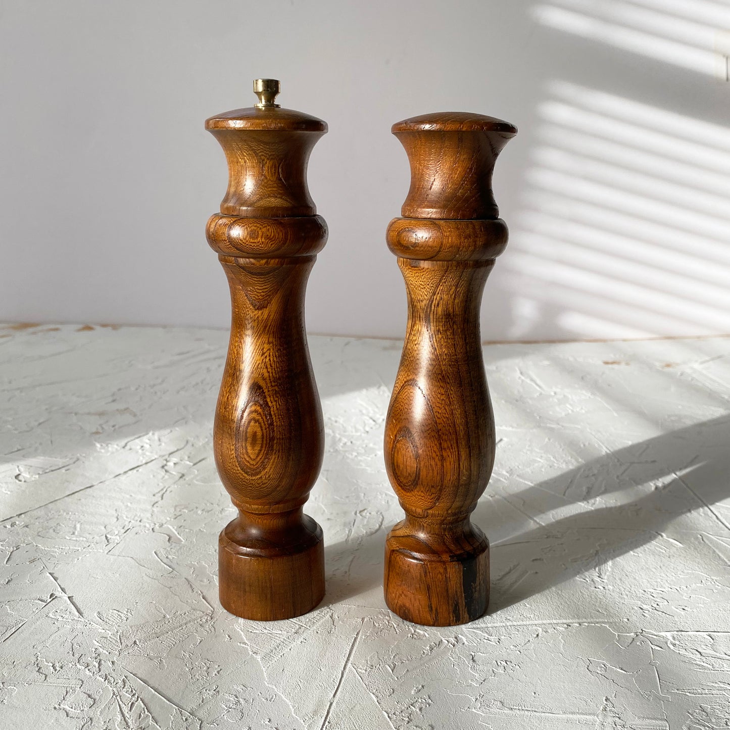 Tall Wooden Salt & Pepper Shakers