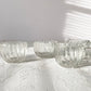 Clear Ribbed Tea Espresso Cups