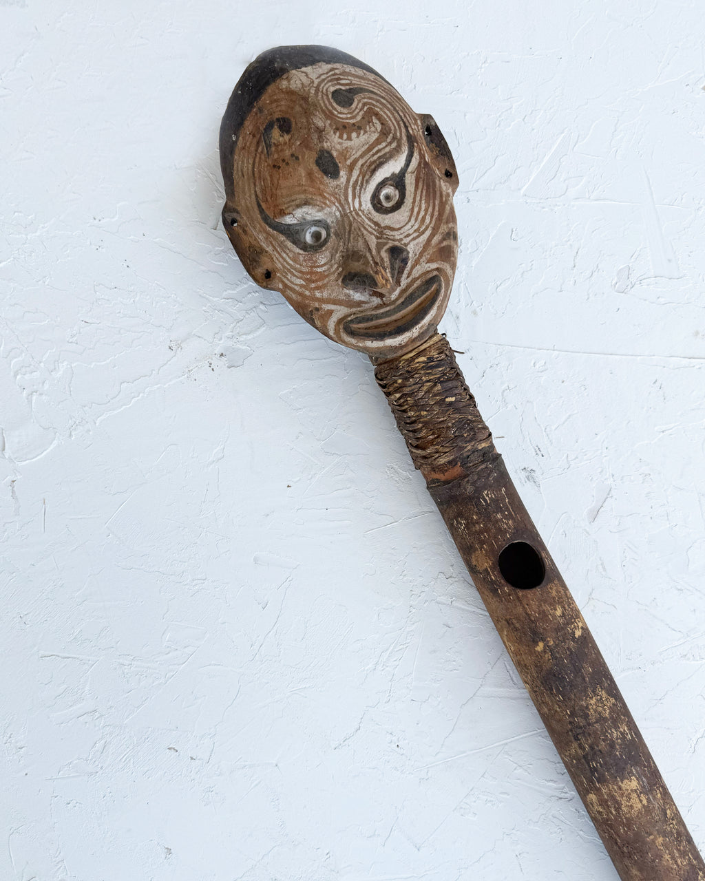 Vintage Sepik Papua New Guinea Flute Staff